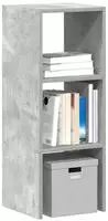 vidaXL B&uuml;cherregal Stapelbar Betongrau 30x30x80 cm Holzwerkstoff