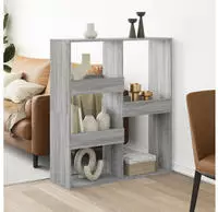 vidaXL Raumteiler Grau Sonoma 100x33x115 cm Holzwerkstoff