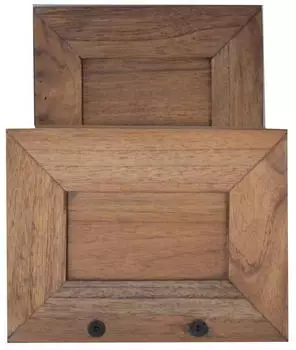 MiaM&ouml;bel Masala Wandregal Massivholz Teak, 150cm, Dunkelbraun (20412)