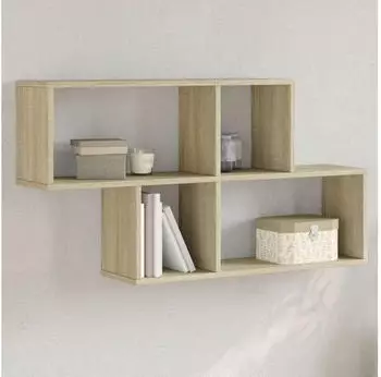 vidaXL Wandregal Sonoma-Eiche 100x20x53cm Holzwerkstoff (848019)