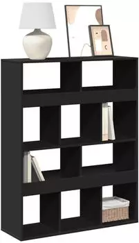 vidaXL B&uuml;cherregal Holzwerkstoff Schwarz 100x33x125,5cm