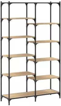 vidaXL B&uuml;cherregal Sonoma Eiche 100x32x170cm Holzwerkstoff und Eisen (832789)