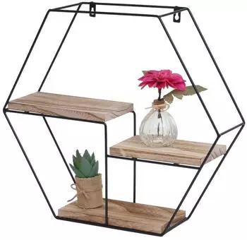 MCW Wandregal K76-6 Holz Natur 49x43x11cm (800000509096)