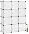 Songmics Modulares Regalsystem 12 Würfel mit Türen, Kunststoff, weiß (LPC342W01)