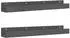 vidaXL Wandregal 2er-Set 80x12x9cm Massivholz Kiefer Grau (823591)