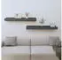 vidaXL Wandregal 2er-Set 80x12x9cm Massivholz Kiefer Grau (823591)