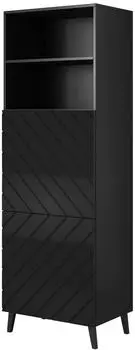 Mirjan24 Abeto 60 Standregal Vitrine 2 Drehtüren Push-to-Open 60x177x40cm