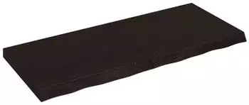 vidaXL Wandregal 120x50x(2-6)cm Massivholz Eiche behandelt Dunkelbraun (363817)