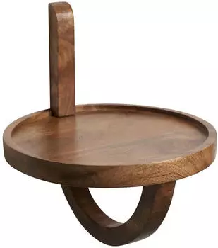 Wohnling Wandregal Rund Mango Massivholz 30x30x33cm (WL6.788)