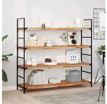 vidaXL Schweberegale 3er-Set 140x40x4cm Massivholz Akazie &ouml;lbehandelt (3279649)