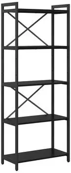 vidaXL B&uuml;cherregal Schwarz Eichen-Optik 60x30x155cm Holzwerkstoff (868383)