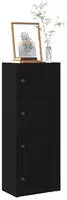 vidaXL B&uuml;cherregal Schwarz Eichen-Optik 40x24x102 cm Holzwerkstoff