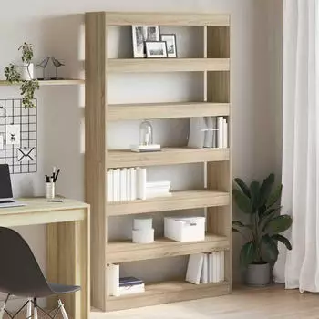 vidaXL B&uuml;cherregal Sonoma-Eiche 100x30x198cm Holzwerkstoff