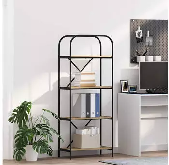 vidaXL B&uuml;cherregal Sonoma-Eiche 60x30x146cm Holzwerkstoff