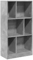 vidaXL B&uuml;cherregal Betongrau 57x28,5x107,5 cm Holzwerkstoff