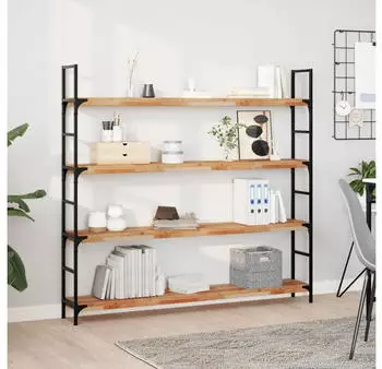 vidaXL Schweberegale 3er-Set 120x20x4cm Akazien-Massivholz &Ouml;lbehandelt (3279593)