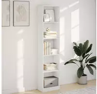 vidaXL B&uuml;cherregal Wei&szlig; 40x24x176 cm Holzwerkstoff