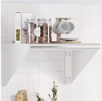 vidaXL Wandregal 50x45x31cm Silber Edelstahl