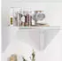 vidaXL Wandregal 50x45x31cm Silber Edelstahl
