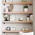 vidaXL Wandregal 80x10x6cm Massivholz Eiche Unbehandelt (363538)