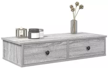 vidaXL Wandregal mit Schubladen Grau Sonoma 80x31x17cm Holzwerkstoff (859955)