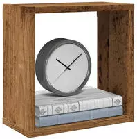 vidaXL W&uuml;rfel-Wandregale 4 Stk. Altholz-Optik 30x15x30 Holzwerkstoff