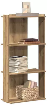 vidaXL B&uuml;cherregal 3 B&ouml;den Artisan-Eiche 60x30x120cm Holzwerkstoff (860273)