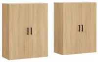 vidaXL Wandschr&auml;nke 2 Stk. Sonoma-Eiche 69,5x34x90 cm