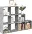 vidaXL Raumteiler-Bücherregal 3 Stufen Betongrau 137,5x29x103,5cm (857979)