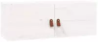 Wandschrank Wei&szlig; 80x30x30 Cm Massivholz Kiefer - Vidaxl