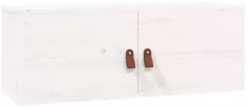 vidaXL Wandschrank Wei&szlig; 80x30x30cm Massivholz Kiefer (818377)