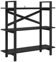 vidaXL B&uuml;cherregal Schwarz Eichen-Optik 100 x 33,5 x 102 cm