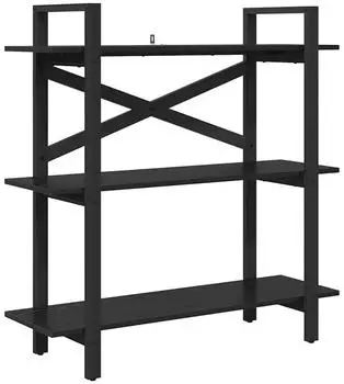 vidaXL B&uuml;cherregal Schwarz Eichen-Optik 100x33,5x102cm