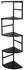 MCW Eckregal MCW-O99 5 Ebenen Industrial Metall Melamin 128x30x30cm, Schwarz (100622)