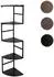 MCW Eckregal MCW-O99 5 Ebenen Industrial Metall Melamin 128x30x30cm, Schwarz (100622)