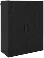 vidaXL Wandschrank Wandmontiert Schwarz Eichen-Optik 69,5 x 34 x 90 cm