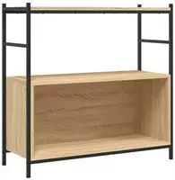 vidaXL B&uuml;cherregal Sonoma-Eiche 80x30x78,5 cm Holzwerkstoff und Eisen