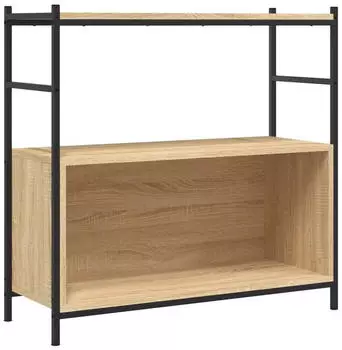 vidaXL B&uuml;cherregal Sonoma-Eiche 80x30x78,5cm Holzwerkstoff & Eisen (832794)
