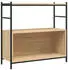 vidaXL Bücherregal Sonoma-Eiche 80x30x78,5cm Holzwerkstoff & Eisen (832794)