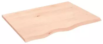 vidaXL Wandregal Baumkante 80x60x2cm unbehandelt Massivholz Eiche (363551)
