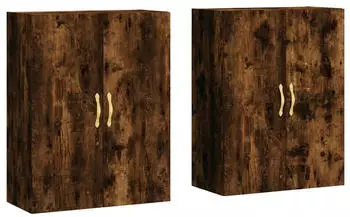 vidaXL Wandschr&auml;nke 2 Stk. R&auml;uchereiche 69,5x34x90cm (3195608)