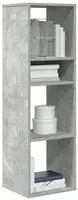 vidaXL B&uuml;cherregal Betongrau 34x31x112 cm Holzwerkstoff