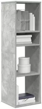 vidaXL B&uuml;cherregal Betongrau 34x31x112cm Holzwerkstoff (860286)