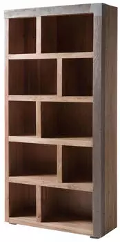 Massivmoebel24 Amsterdam Standregal Akazie 100x35x204cm beige lackiert (09-350-877-1021)
