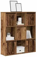 vidaXL B&uuml;cherregal Altholz-Optik 89x24x101,5 cm Holzwerkstoff