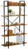 Caro Möbel MEDA Bücherregal Metall/MDF Wildeicheoptik Industrial 105x178x34cm (96013)
