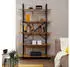 Caro Möbel MEDA Bücherregal Metall/MDF Wildeicheoptik Industrial 105x178x34cm (96013)