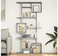 vidaXL B&uuml;cherregal Grau Sonoma 92x29x188 cm Holzwerkstoff
