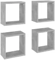 vidaXL W&uuml;rfelregale 4 Stk. Betongrau 26x15x26 cm