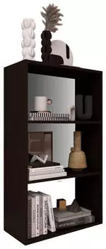 Coemo Delta-3 Standregal MDF 3 F&auml;cher, 65x25x110cm, Schwarz